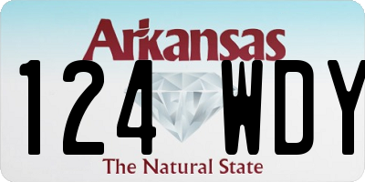 AR license plate 124WDY