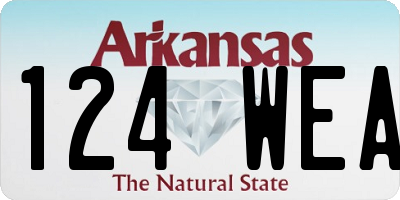 AR license plate 124WEA