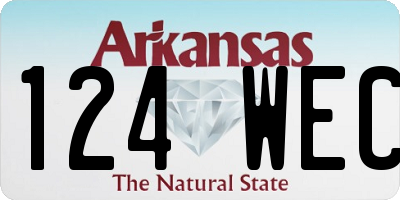 AR license plate 124WEC