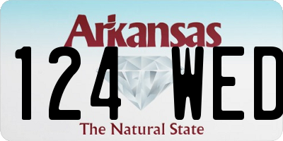 AR license plate 124WED