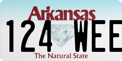 AR license plate 124WEE