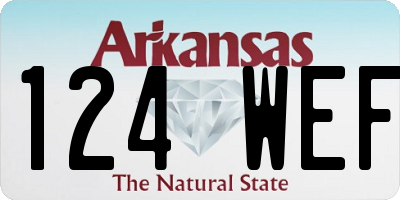 AR license plate 124WEF