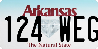 AR license plate 124WEG