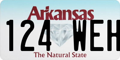 AR license plate 124WEH