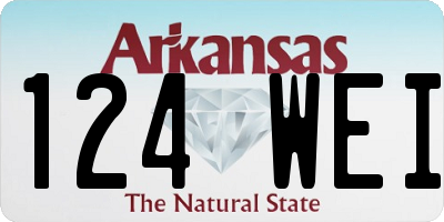 AR license plate 124WEI