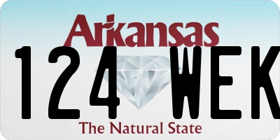 AR license plate 124WEK