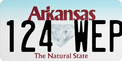 AR license plate 124WEP