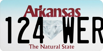 AR license plate 124WER