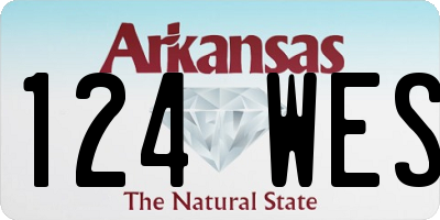 AR license plate 124WES