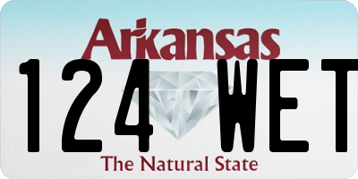 AR license plate 124WET