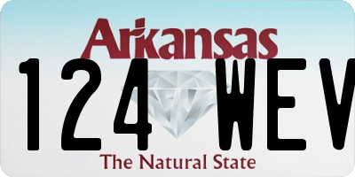 AR license plate 124WEV