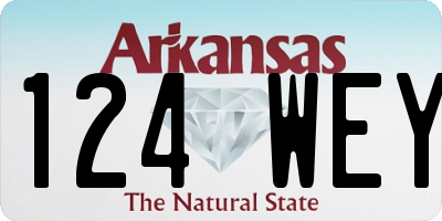 AR license plate 124WEY