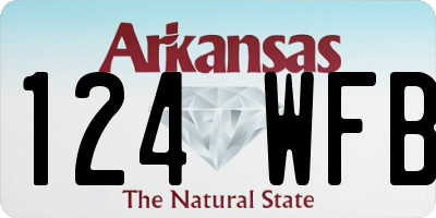 AR license plate 124WFB