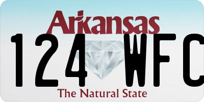 AR license plate 124WFC