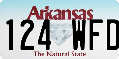 AR license plate 124WFD