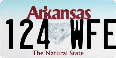 AR license plate 124WFE