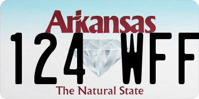 AR license plate 124WFF