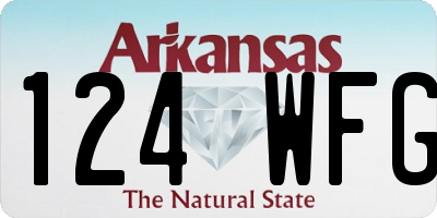 AR license plate 124WFG