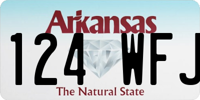 AR license plate 124WFJ
