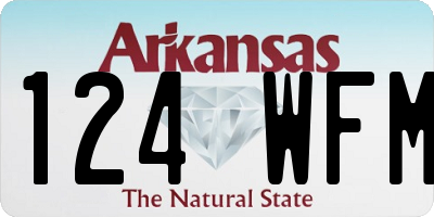 AR license plate 124WFM