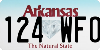 AR license plate 124WFO