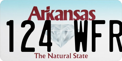 AR license plate 124WFR