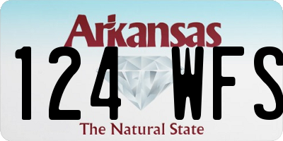 AR license plate 124WFS
