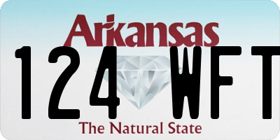 AR license plate 124WFT