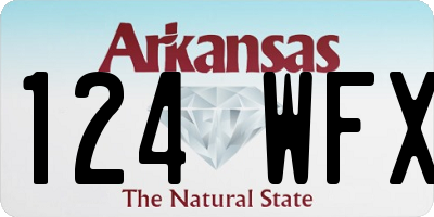 AR license plate 124WFX