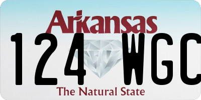 AR license plate 124WGC