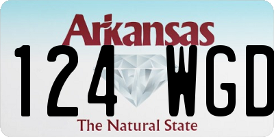 AR license plate 124WGD