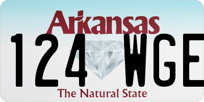 AR license plate 124WGE