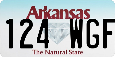AR license plate 124WGF
