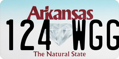 AR license plate 124WGG