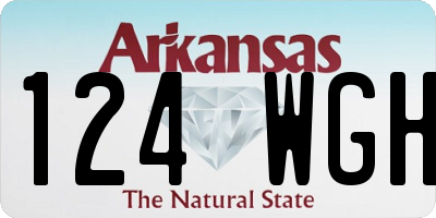 AR license plate 124WGH