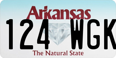 AR license plate 124WGK
