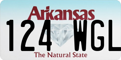 AR license plate 124WGL