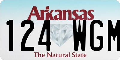AR license plate 124WGM