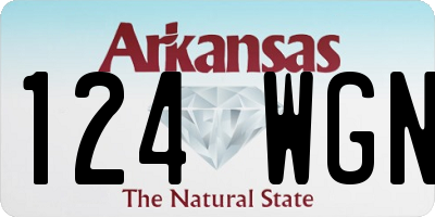 AR license plate 124WGN
