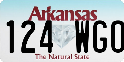 AR license plate 124WGO