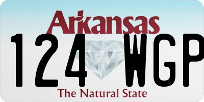 AR license plate 124WGP