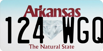 AR license plate 124WGQ
