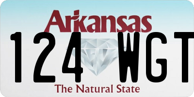 AR license plate 124WGT