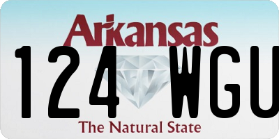 AR license plate 124WGU