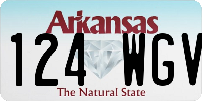 AR license plate 124WGV