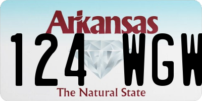 AR license plate 124WGW