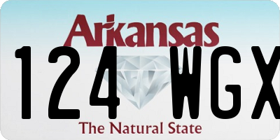 AR license plate 124WGX
