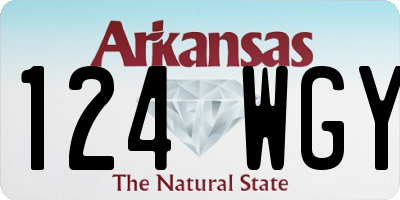 AR license plate 124WGY