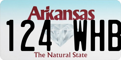 AR license plate 124WHB