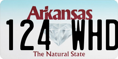 AR license plate 124WHD